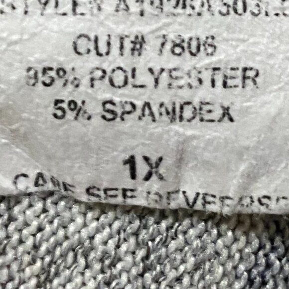 Living Doll, long sleeve, abstract & super comfy tunic, size 1X - Picture 8 of 9